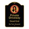 Signmission Designer Series-Private Driveway Dead End No Turn Around With Symbol, 24" x 18", BG-1824-9924 A-DES-BG-1824-9924 - alternate 1